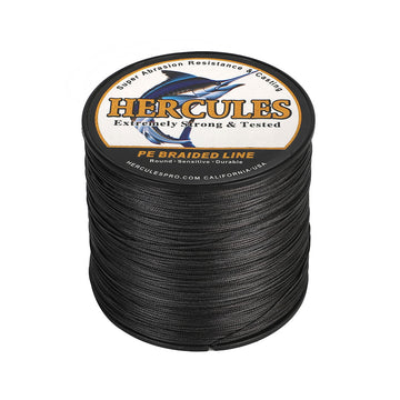 HERCULES 300M 328Yds Black 10lb-420lb PE Braid Fishing Line 12 Strands HERCULES